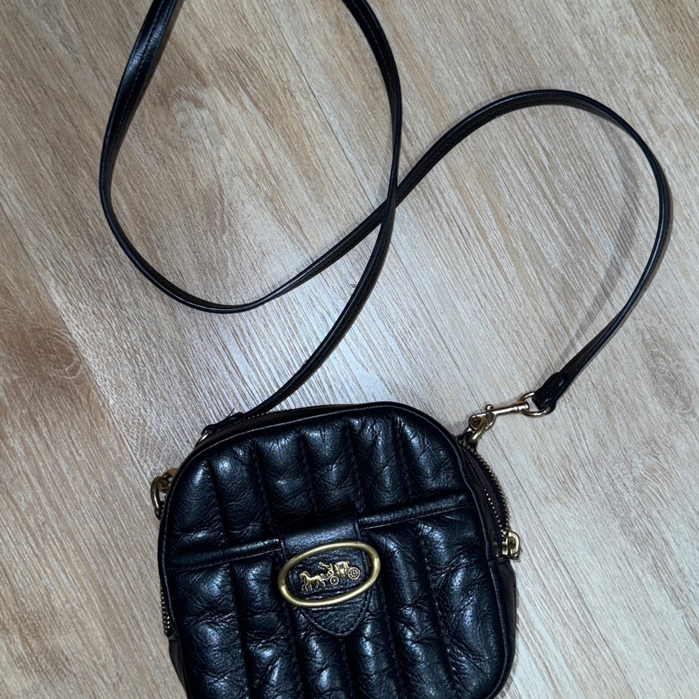 Coach Black Leather Crossbody Bag